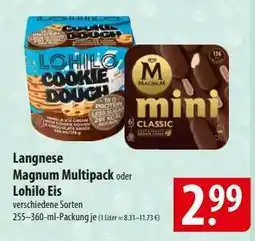 Famila Nord Ost Langnese Magnum Multipack oder Lohilo Eis Angebot