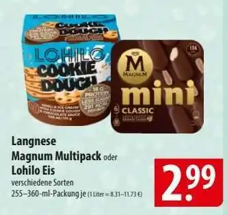 Famila Nord Ost Langnese Magnum Multipack oder Lohilo Eis Angebot