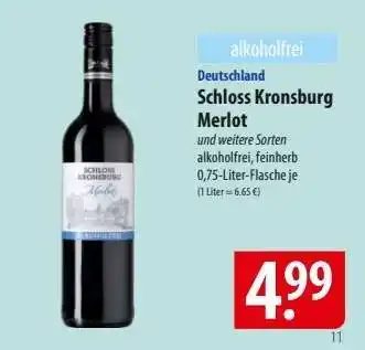 Famila Nord Ost Schloss Kronsburg Merlot Angebot