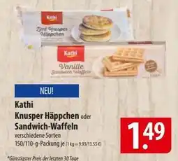 Famila Nord Ost Kathi Knusper Häppchen oder Sandwich-Waffeln Angebot