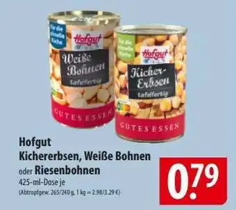 Famila Nord Ost Hofgut Kichererbsen, Weiße Bohnen oder Riesenbohnen Angebot