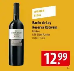 Famila Nord Ost Barón de Ley Reserva Rotwein Angebot