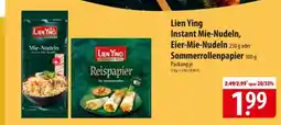 Famila Nord Ost Lien Ying Instant Mie-Nudeln, Eier-Mie-Nudeln oder Sommerrollenpapier Angebot