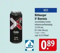 Famila Nord Ost Bitburger X² Biermix Angebot
