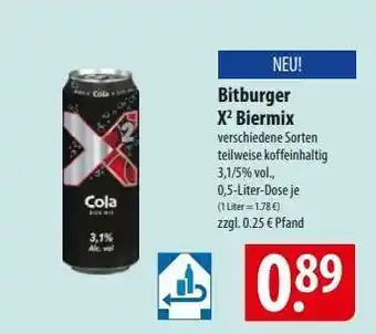 Famila Nord Ost Bitburger X² Biermix Angebot