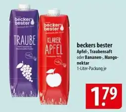 Famila Nord Ost beckers bester Apfel-, Traubensaft oder Bananen-, Mangonektar Angebot