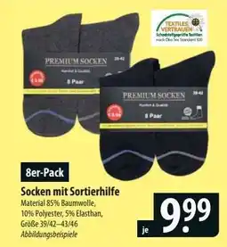 Famila Nord Ost 8er-Pack Socken mit Sortierhilfe Angebot