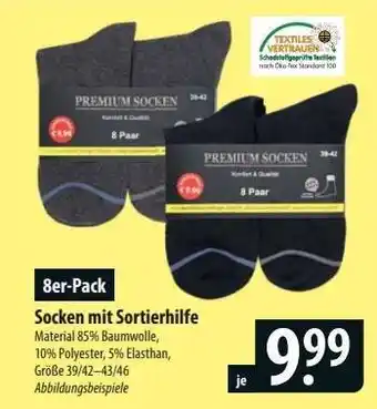 Famila Nord Ost 8er-Pack Socken mit Sortierhilfe Angebot