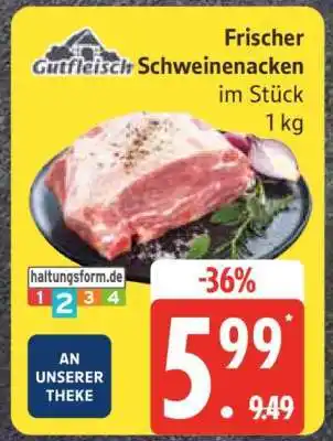 Edeka Frischer Schweinenacken im Stück 1 kg Angebot