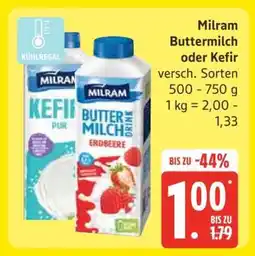 Edeka Milram Buttermilch oder Kefir Angebot