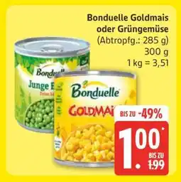 Edeka Bonduelle Goldmais oder Grüngemüse Angebot
