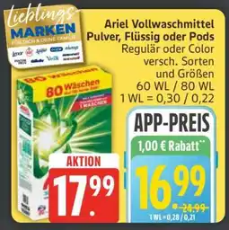 Edeka Ariel Vollwaschmittel Angebot