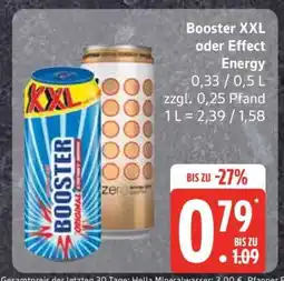 Edeka Booster XXL oder Effect Energy Angebot