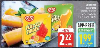 Edeka Langnese Eiscreme Angebot