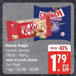 Edeka Nestlé Riegel oder Crunch Snack Angebot