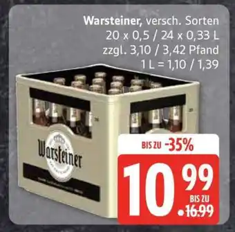 Edeka Warsteiner, versch. Sorten Angebot