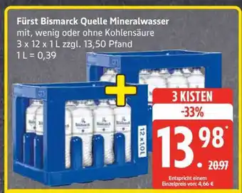 Edeka Fürst Bismarck Quelle Mineralwasser Angebot