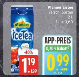 Edeka Pfanner Eistee Angebot