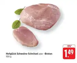 Edeka Hofglück Schweine-Schnitzel oder -Braten Angebot