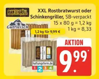 Edeka XXL Rostbratwurst oder Schinkengriller Angebot