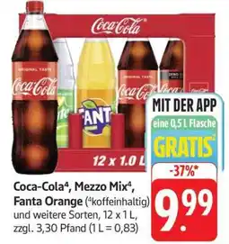 Edeka Coca-Cola, Mezzo Mix, Fanta Orange Angebot