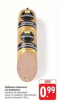 Edeka Delikatess-Leberwurst mit Kalbfleisch Angebot