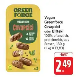 Edeka Vegan Greenforce Cevapcici oder Bifteki Angebot