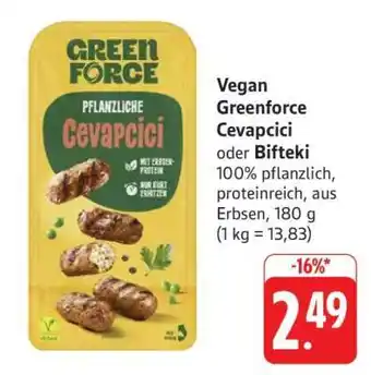 Edeka Vegan Greenforce Cevapcici oder Bifteki Angebot