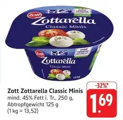 Edeka Zott Zottarella Classic Minis Angebot