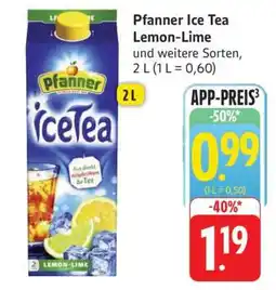 Edeka Pfanner Ice Tea Lemon-Lime Angebot