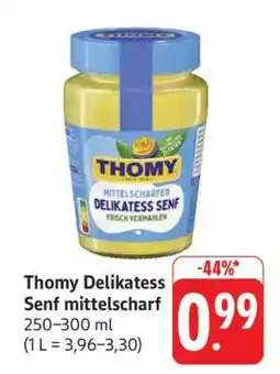 Edeka Thomy Delikatess Senf mittelscharf Angebot