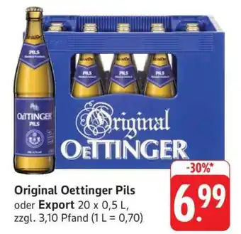 Edeka Original Oettinger Pils oder Export Angebot