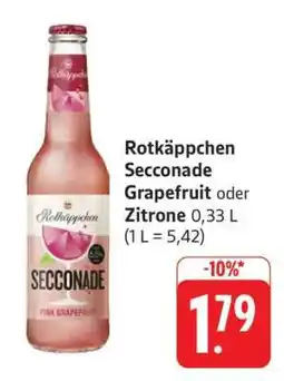 Edeka Rotkäppchen Seccoade Grapefruit oder Zitrone Angebot