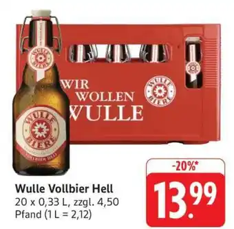 Edeka Wulle Vollbier Hell Angebot