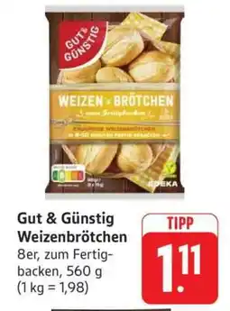 Edeka GUT&GÜNSTIG Weizenbrötchen Angebot