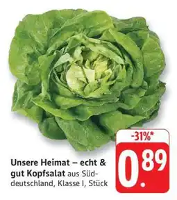 Edeka Unsere Heimat – echt & gut Kopfsalat Angebot