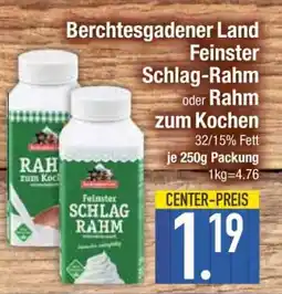 Edeka Berchtesgadener Land Feinster Schlag-Rahm oder Rahm zum Kochen Angebot