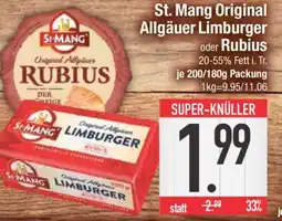 Edeka St. Mang Original Allgäuer Limburger oder Rubius Angebot