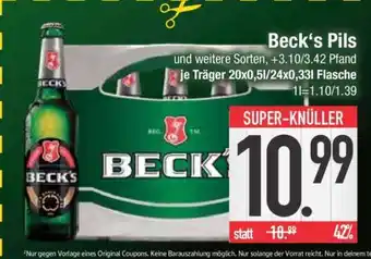 Edeka Beck's Pils Angebot