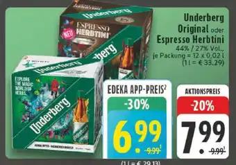 Edeka UNDERBERG Original oder Espresso Herbtini Angebot