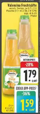 Edeka Valensina Fruchtsäfte Angebot