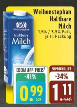 Edeka Weihenstephan Haltbare Milch Angebot