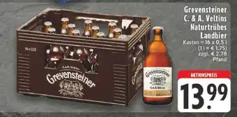 Edeka Grevensteiner C. & A. Veltins Naturtrübes Landbier Angebot