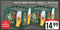 Edeka Kapuziner Weißbier, Weißbier alkoholfrei oder Kellerweizen Angebot