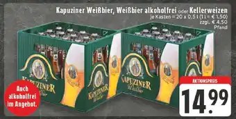 Edeka Kapuziner Weißbier, Weißbier alkoholfrei oder Kellerweizen Angebot