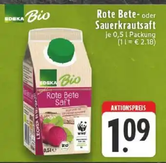 Edeka EDEKA Bio Rote Bete Saft Angebot