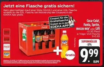 Edeka Coca-Cola, Fanta, Sprite, mezzo mix, Lift Angebot