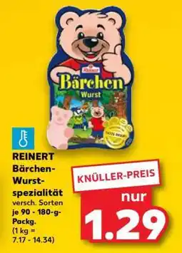 Kaufland REINERT Bärchen-Wurstspezialität Angebot