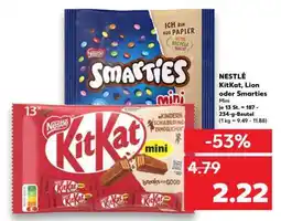 Kaufland NESTLÉ KitKat, Lion oder Smarties Mini Angebot