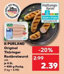 Kaufland K-PURLAND Original Thüringer Rostbratwurst Angebot